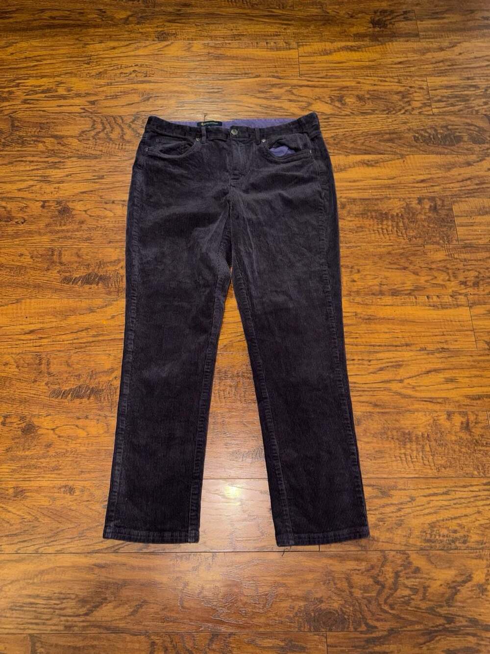 Brooks Brothers Corduroy Pants Women's Purple Cotton Stretch